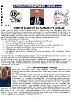 September District 11E1 Newsletter