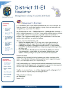 July 2025 District 11-E1 Newsletter